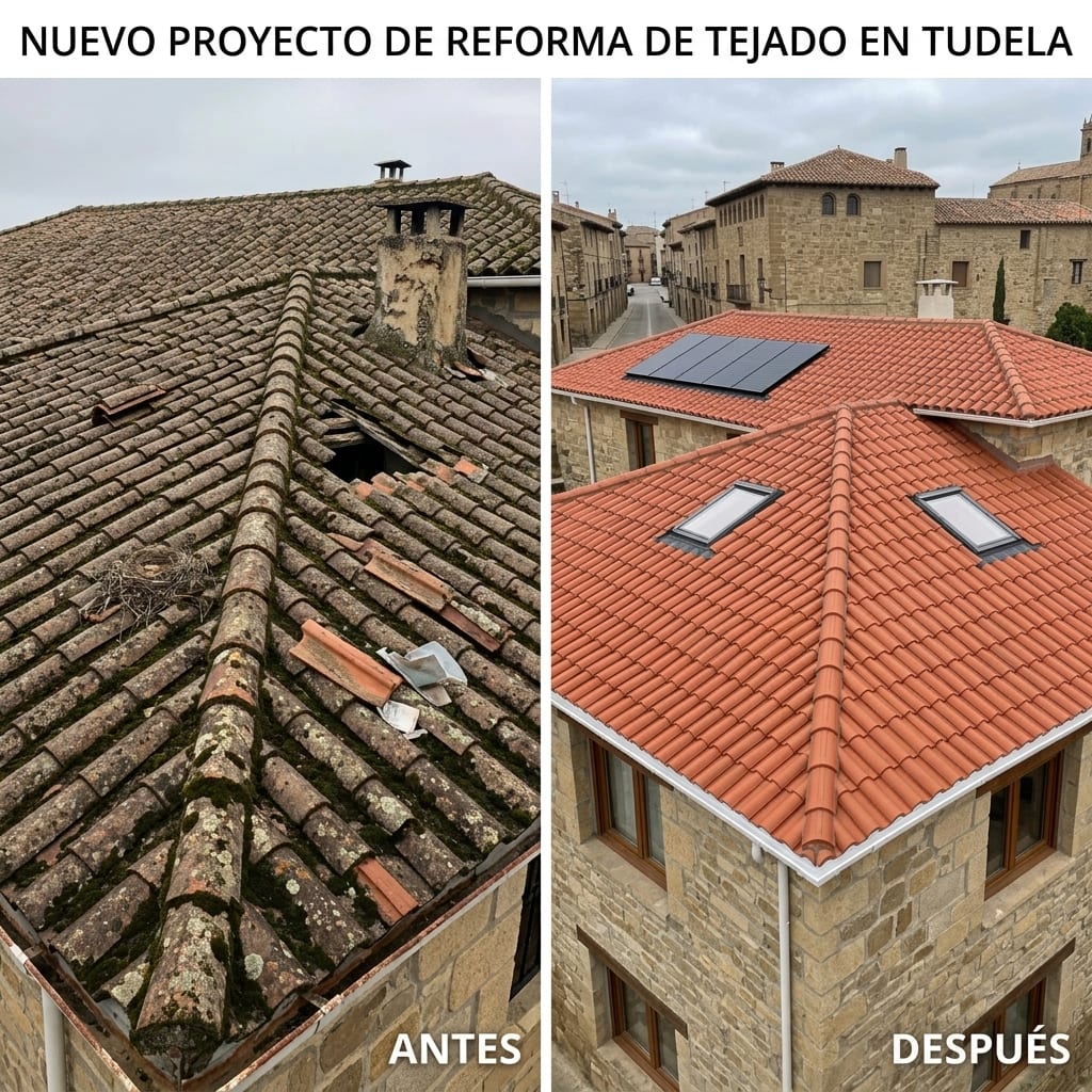 Reforma de tejado en Tudela